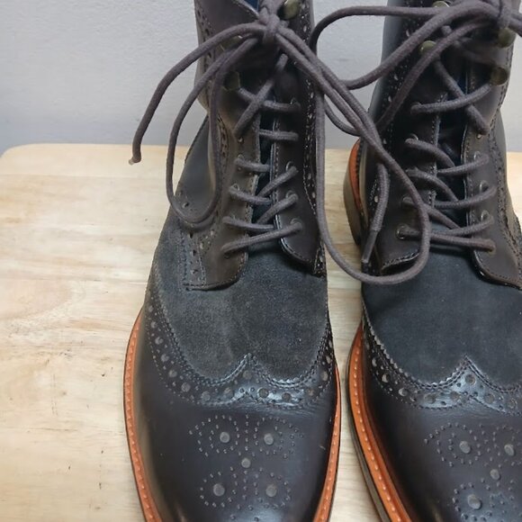 Cole Haan Air Harrison Brown Wingtip Boot Leather Lace up C10756 Men\'s 8.5M main image 14